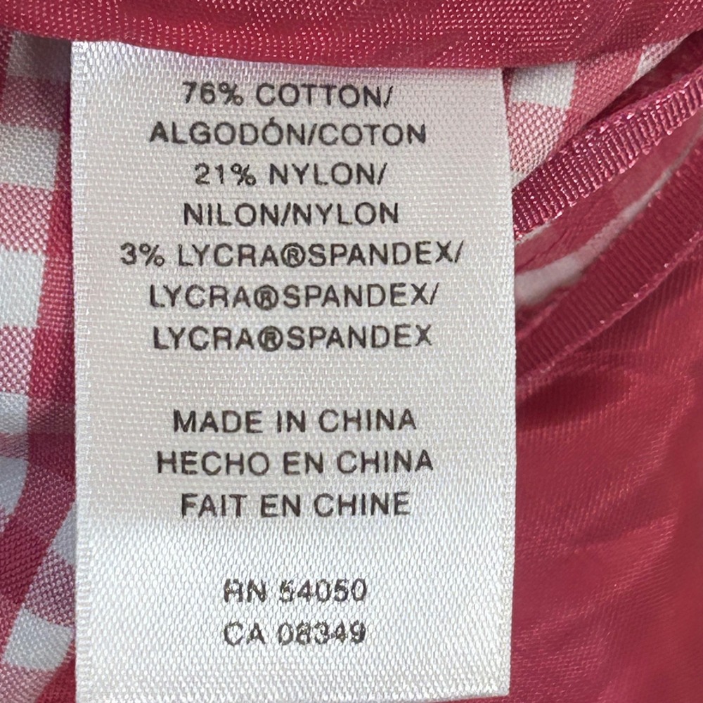 Jones New York Signature Red Gingham Check Stretch Shorts Size 16 Summer Preppy - Picture 5 of 9